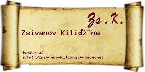 Zsivanov Kiliána névjegykártya
